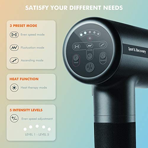 Load image into Gallery viewer, Heated Massage Percussion Gun for Athletes, Deep Tissue Muscle Massager
