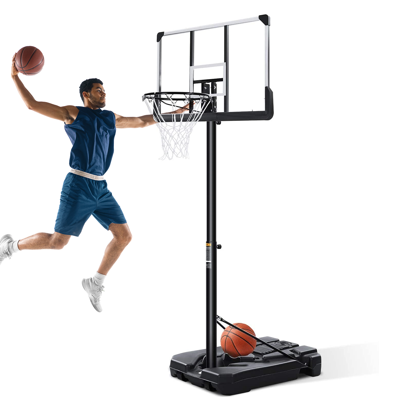 Load image into Gallery viewer, Basketball Hoop Portable Basketball Goal &amp; System with Adjustable Height, 44 Inch Backboard, Portable Wheels for Youth Kids Indoor &amp; Outdoor
