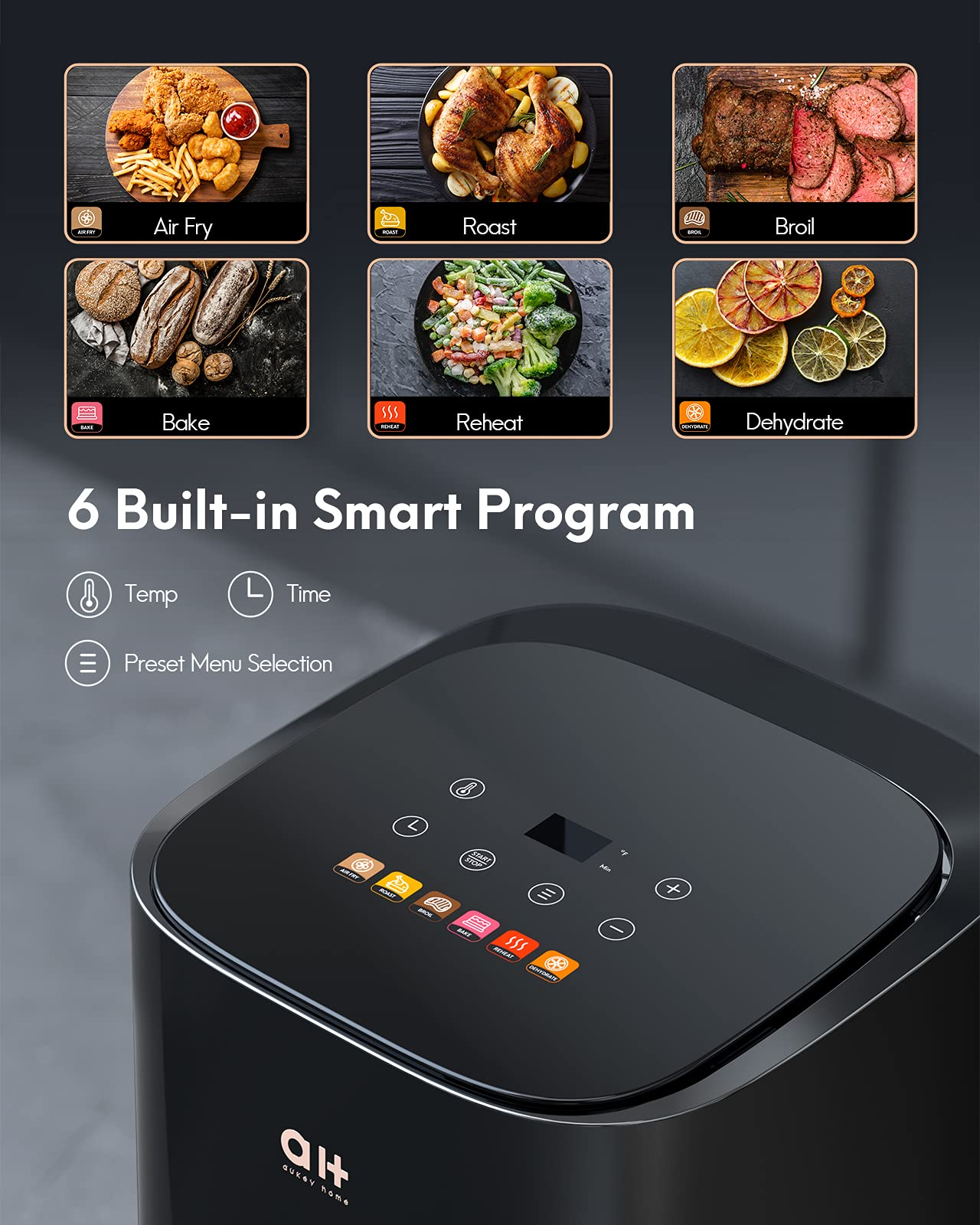 Load image into Gallery viewer, Air Fryer 2.7 Quart, Airfryer Oilless Oven Cooker with 100 Digital Recipes Cookbook, LED Screen
