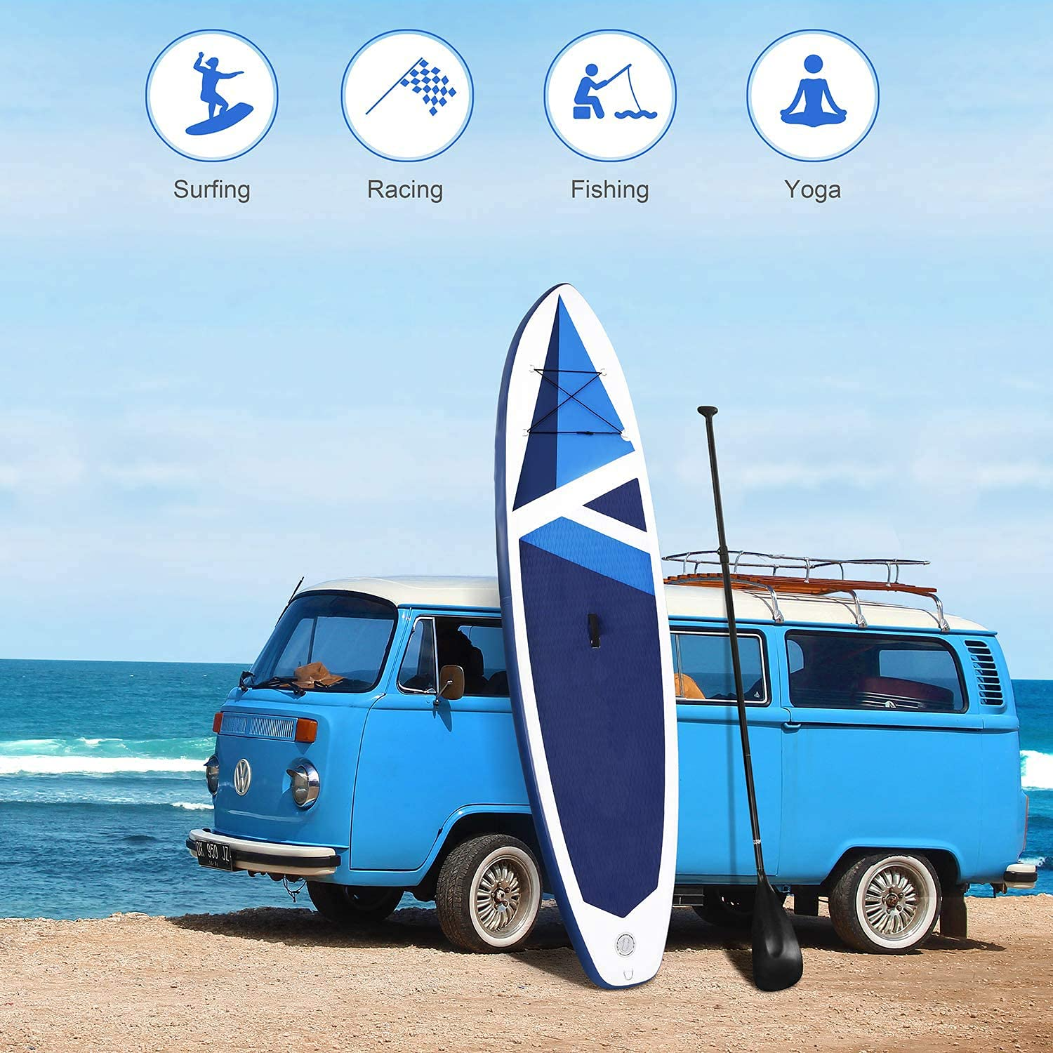 Load image into Gallery viewer, Stand Up Paddle Board Inflatable Paddle Board 10.6&#39; x 32&#39;&#39;x 6&#39;&#39; Extra Wide with SUP Accessories, Non-Slip Deck Perfect for Youth Adults Beginner
