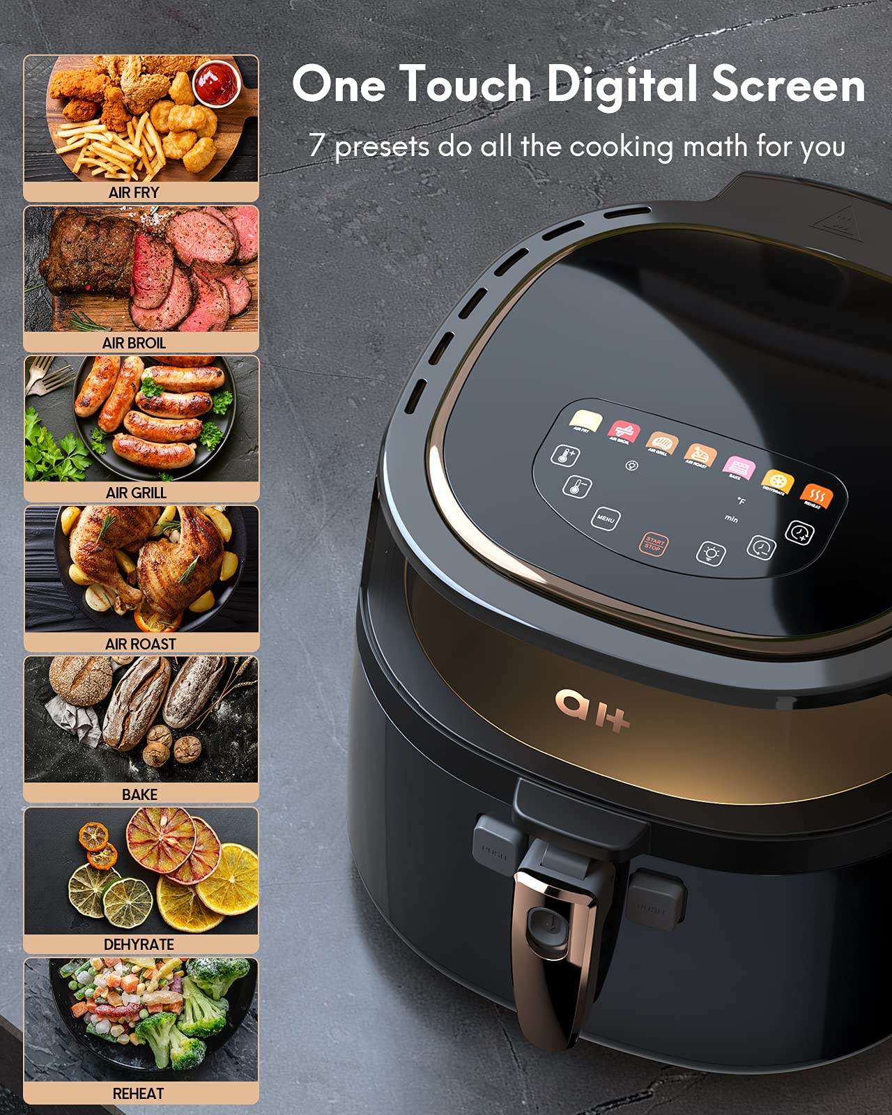 Load image into Gallery viewer, Large Air Fryer 8 Quart with Viewing Window, Big Capacity Family Size Oilless Airfryer Oven
