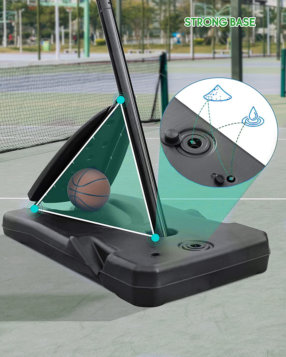 Load image into Gallery viewer, Basketball Hoop Basketball Goal 54&quot; Basketball Backboard 7.5ft-10ft Height Adjustable Portable Basketball System for Adult Youth Kids Indoor Outdoor Use

