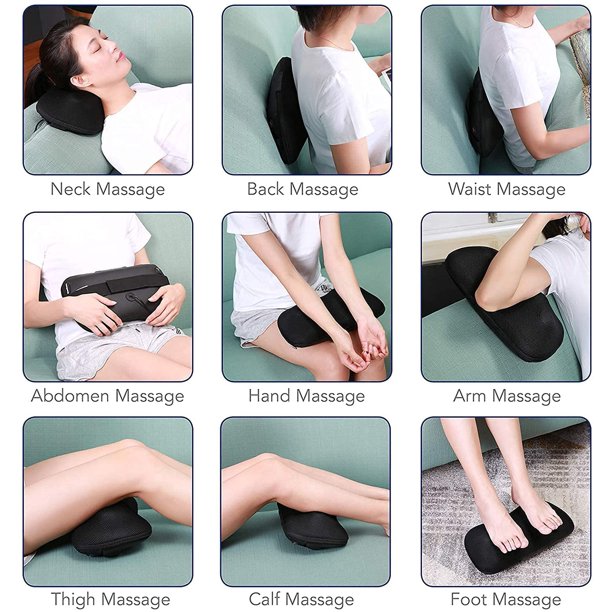 Load image into Gallery viewer, Back Massager Neck Massager Massage Pillow with Heat, Shiatsu Kneading Massager
