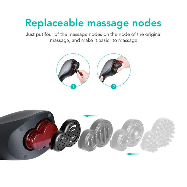 Load image into Gallery viewer, Handheld Back Massager Deep Tissue for Muscles, Foot, Neck, Shoulder, Leg, Calf Pain Relief - Electric Percussion Full Body Massage
