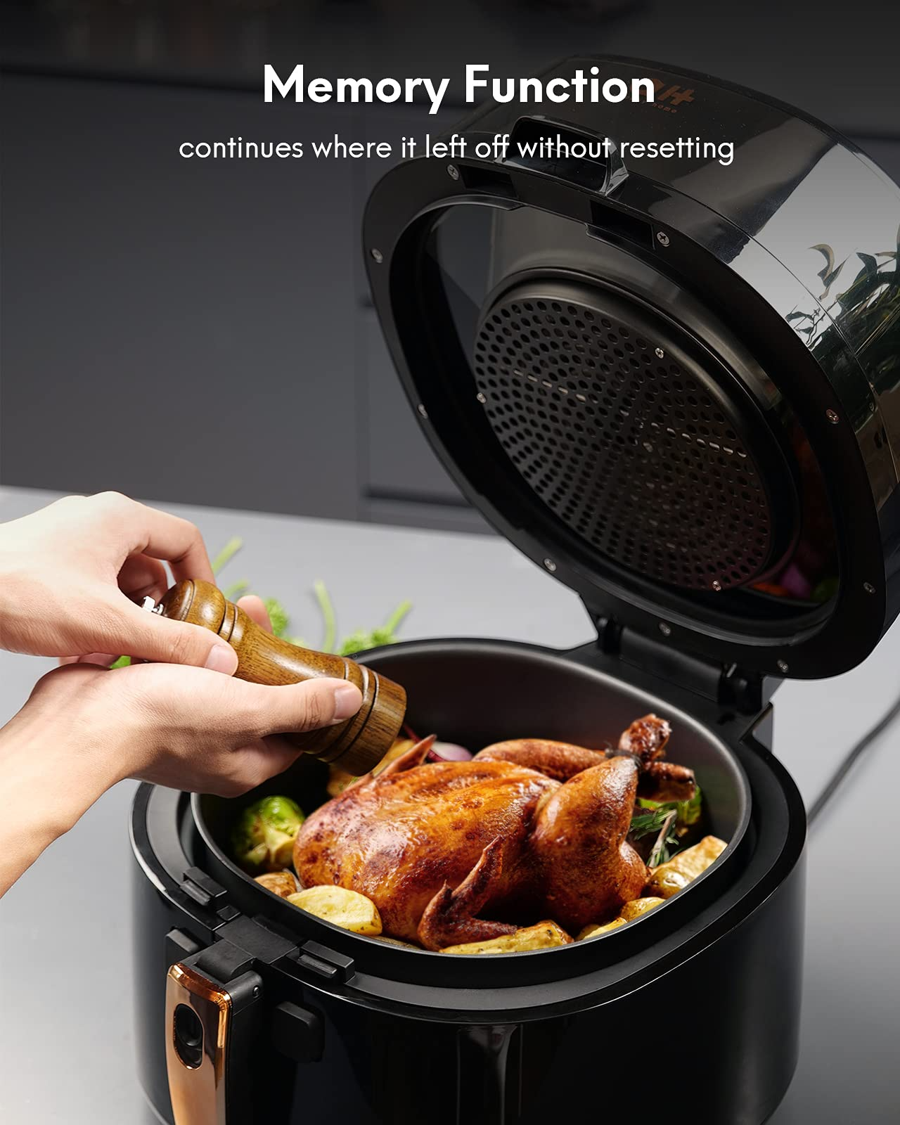 Large Air Fryer 8 Quart with Viewing Window, Big Capacity Family Size –  MARNUR