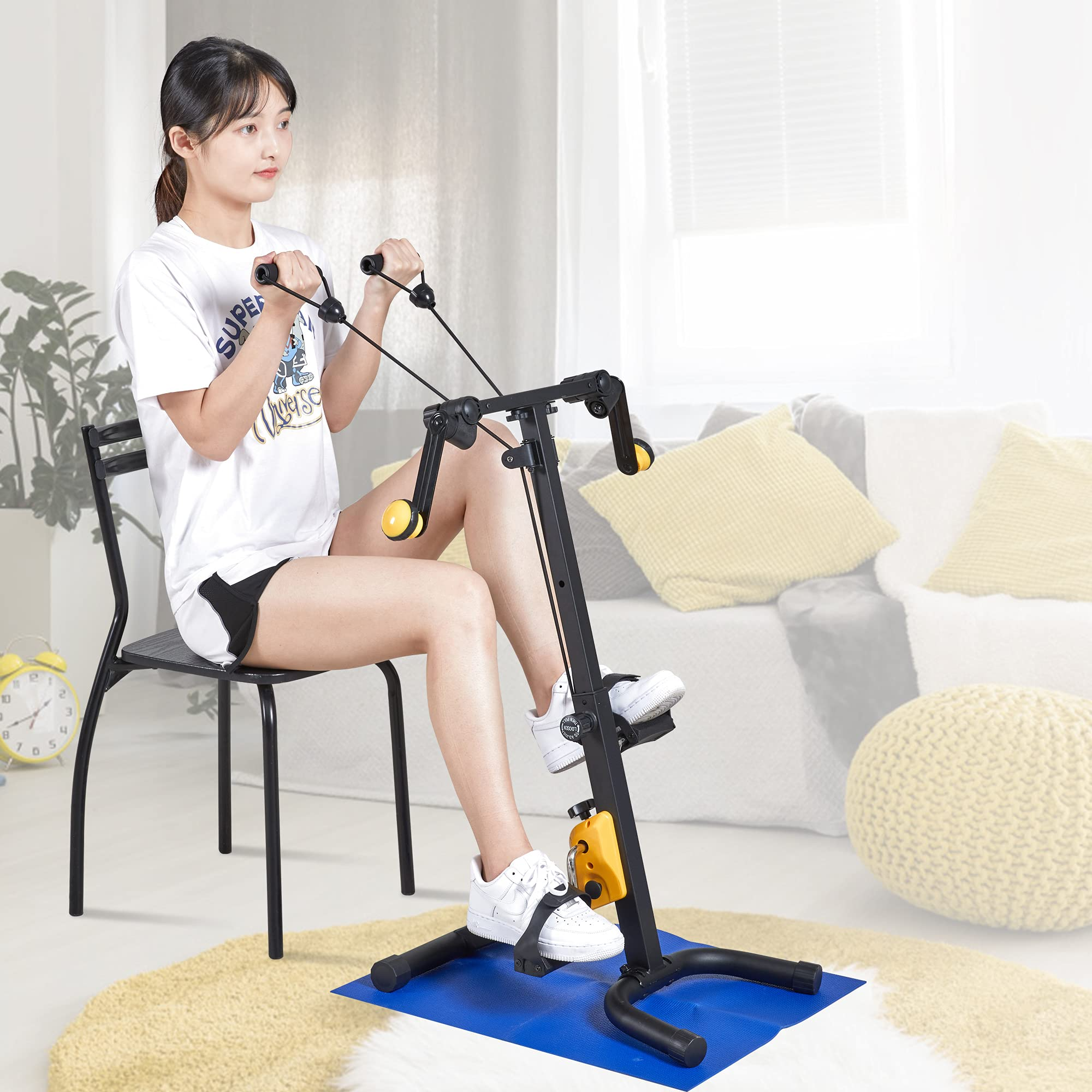 Load image into Gallery viewer, Exercise bike Arm Leg Pedal Exerciser Machine Mini Compact Exercise Bike Peddler Exercise
