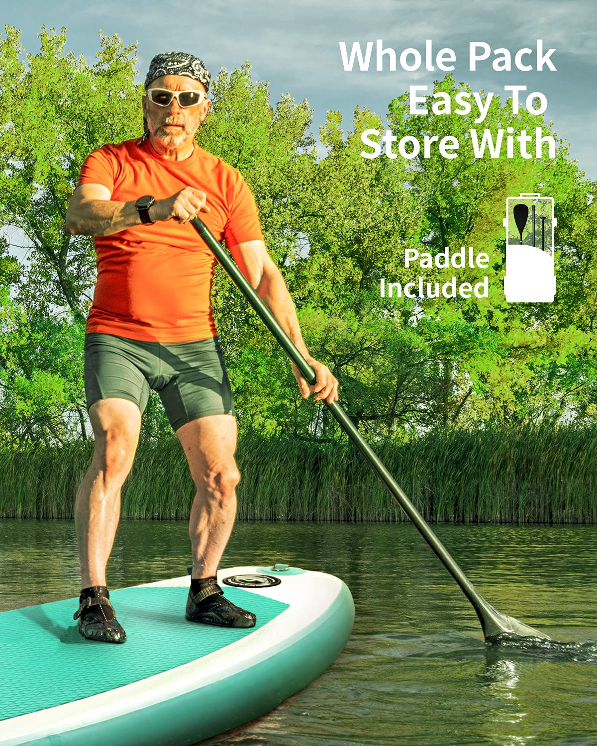 Load image into Gallery viewer, Inflatable Stand Up Paddle Board SUP Non-Slip Paddle Board with 10&#39;30&#39;&#39;6&#39;&#39; Premium Paddle Board &amp; Bi-Directional Pump &amp; Backpack Portable for Youth Adult Have Fun
