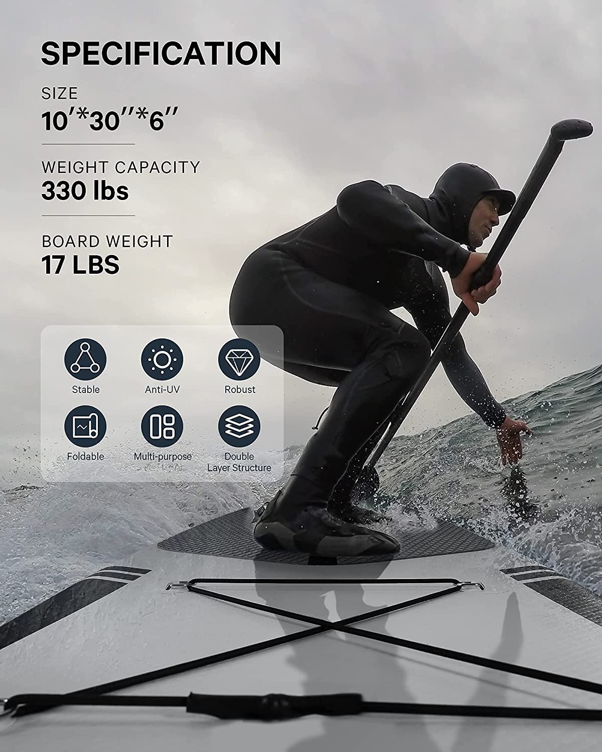 Load image into Gallery viewer, Stand Up Paddle Board 10&#39;30&#39;&#39;6&#39;&#39; Inflatable SUP with Premium Paddleboard &amp; Bi-Directional Pump &amp; Backpack Portable for Youth Adult
