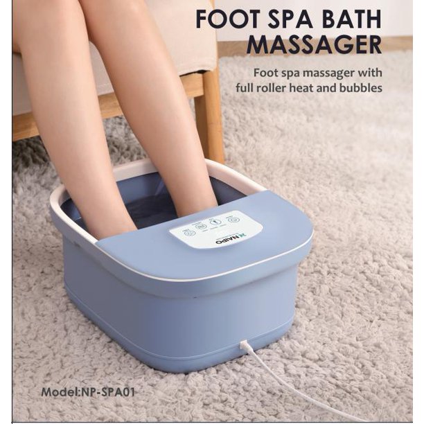 Load image into Gallery viewer, Naipo Foot Spa Bath Massager with Fast Heating, Rich Bubble, Vibration, Rollers, Lower Noise - Blue
