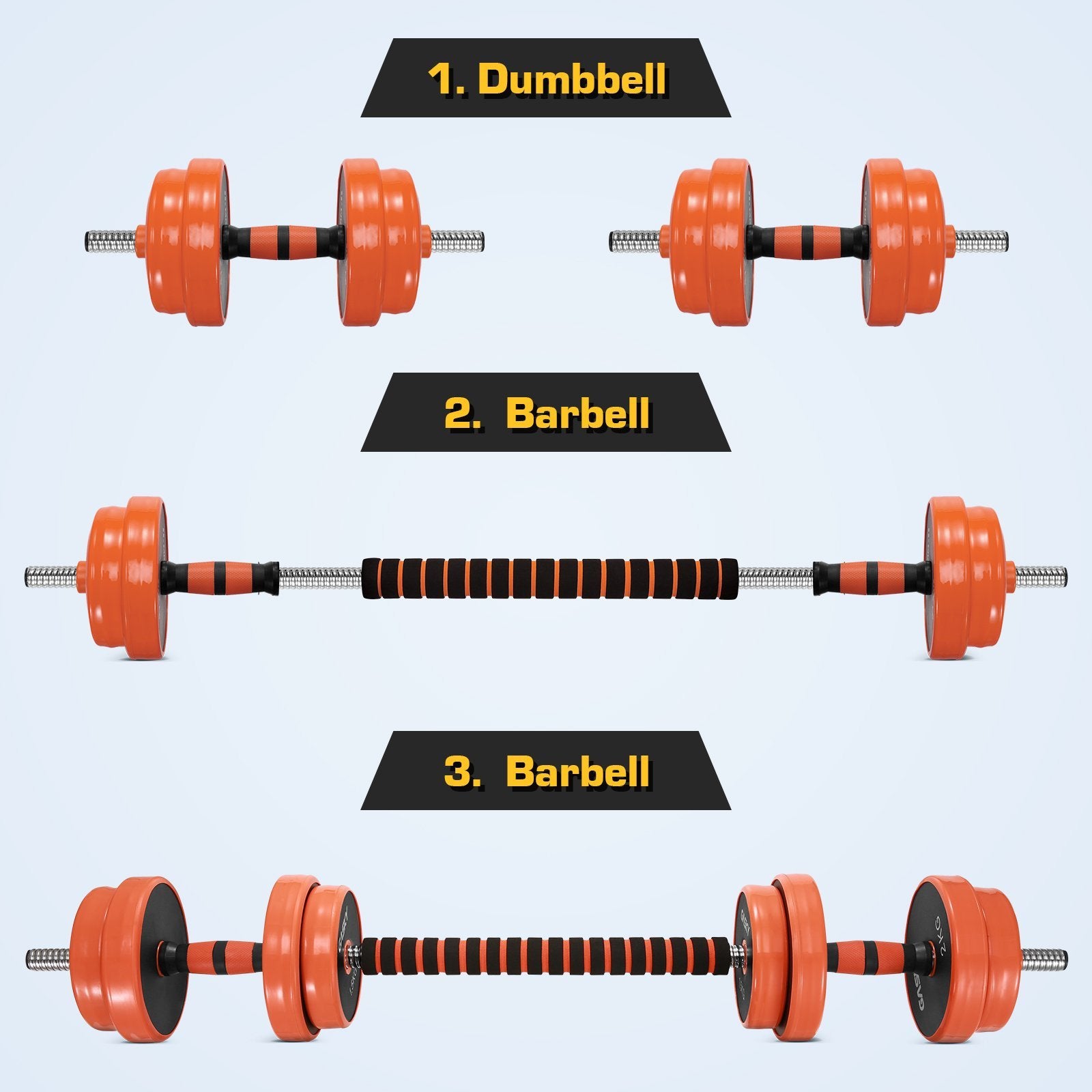 Load image into Gallery viewer, Barbell Dumbbell Set, 33LBS Adjustable Dumbbell Barbell Lifting Exercise &amp; Fitness Dumbbells Set - NAIPO
