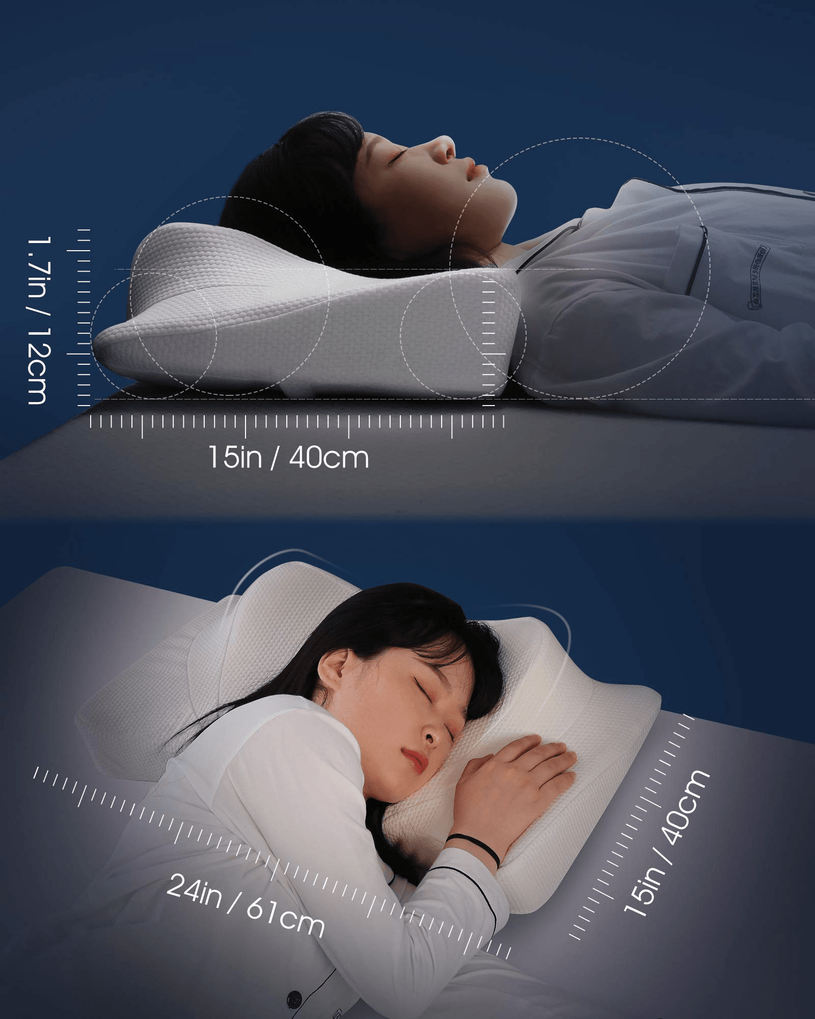 SUTERA - Contour Memory Foam Pillow for Sleeping, Orthopedic Cervical  Support for Neck, Shoulder and Back Pain Relief, Ergonomic Pillow for Side,  Back