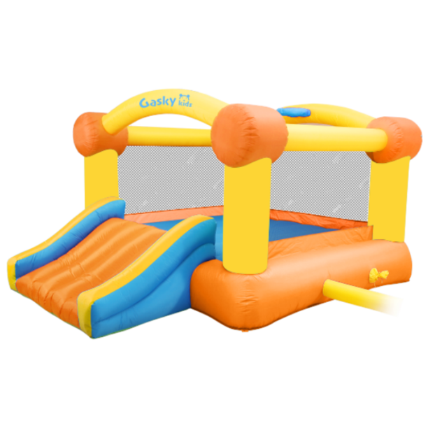 Load image into Gallery viewer, 120 Inch Inflatable Bouncer - Jump &amp; Slide Bounce House for Kids w. Heavy Duty GFCI Air Blower, Stakes, Repair Patches - 84”x 120”x 67.2”
