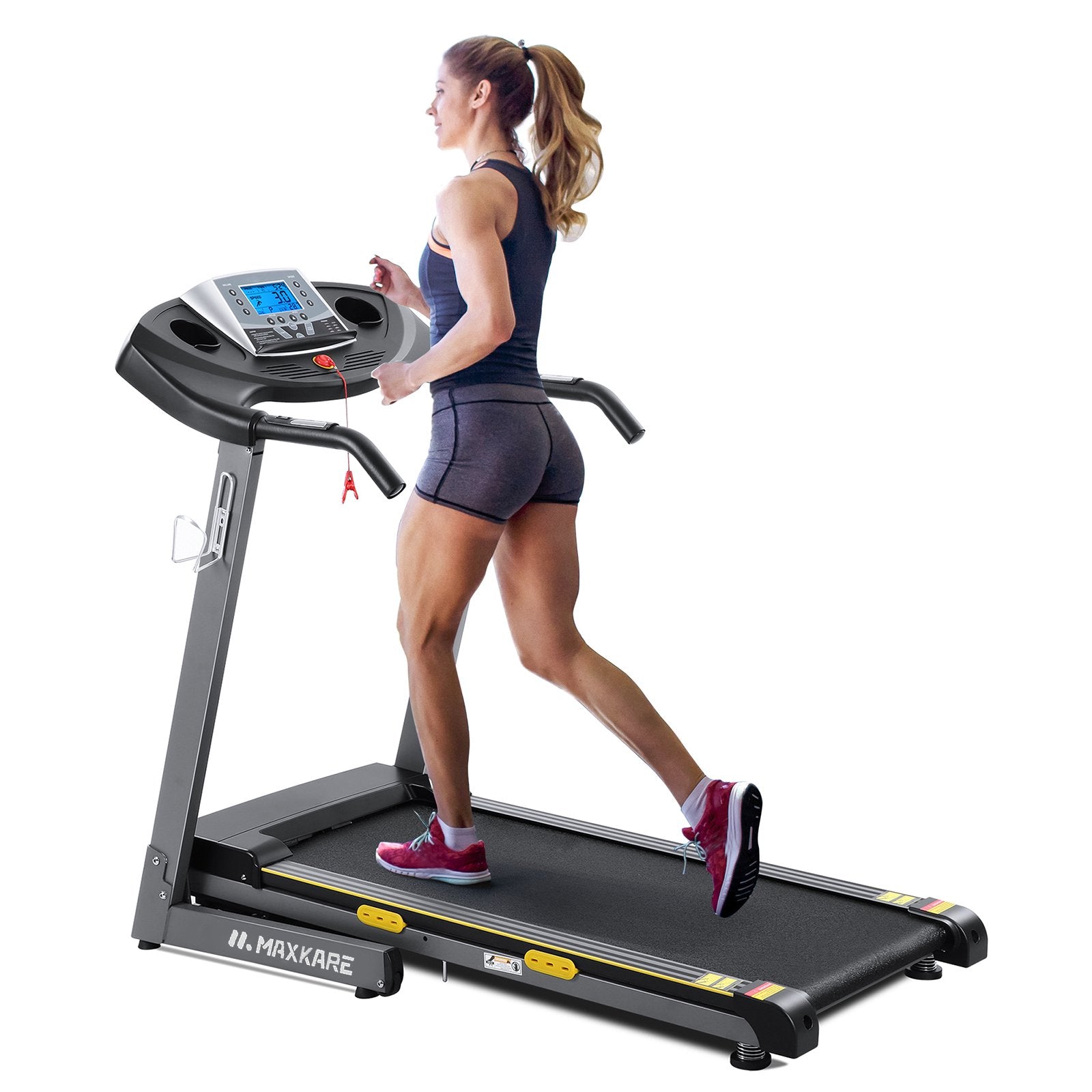 Load image into Gallery viewer, Treadmill Auto Incline Folding Treadmill for Home with 12-Level Adjustment,15 Preset Training Programs on Large LCD Display and 2.5HP Power 8.5MHP Max Speed for Office Workout
