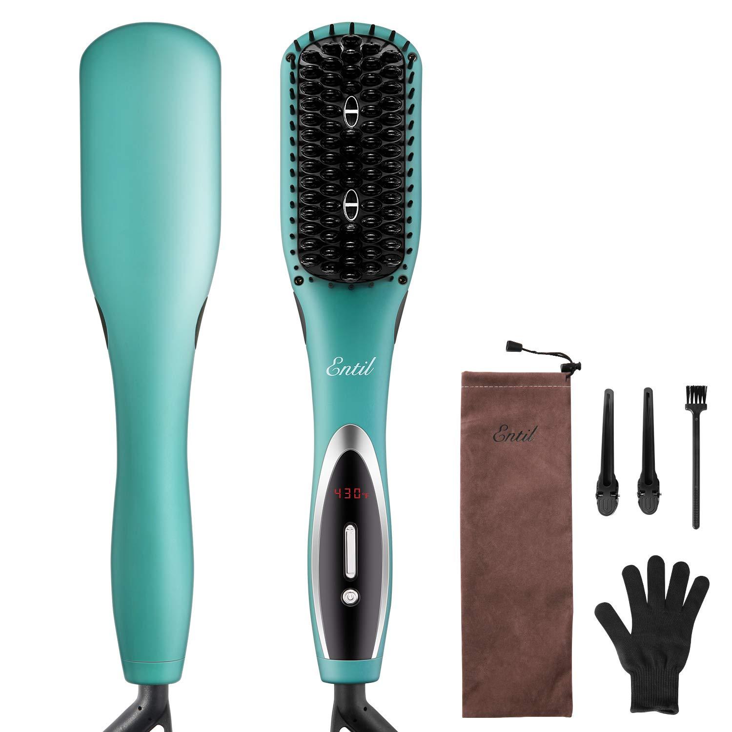 Load image into Gallery viewer, Fast Heating Hair Straightener Brush with Auto Shut Off &amp; Temperature Control - NAIPO
