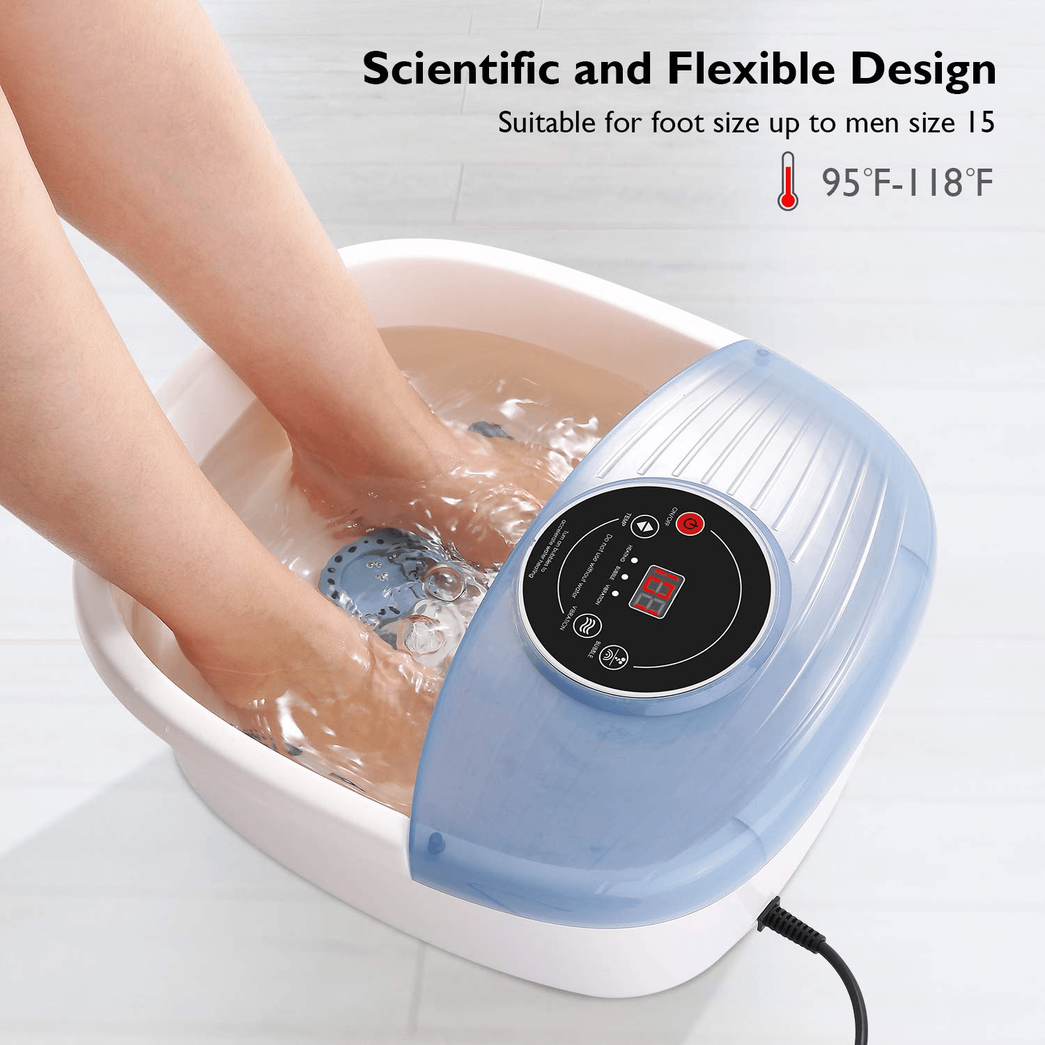 MARNUR Foot Spa Bath Massager with Heat, Bubble, Vibration with Digita MARNUR Foot Spa Bath Massager with Heat, Bubble, Vibration with Digita