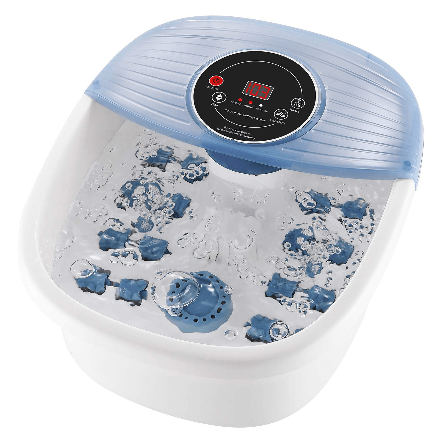 Load image into Gallery viewer, Foot Spa Bath Massager with Heat Bubbles Vibration 3 in 1 Function, 16 Masssage Rollers Soaker Digital Temperature Control Pedicure Tub Bath for Feet Home Use - NAIPO
