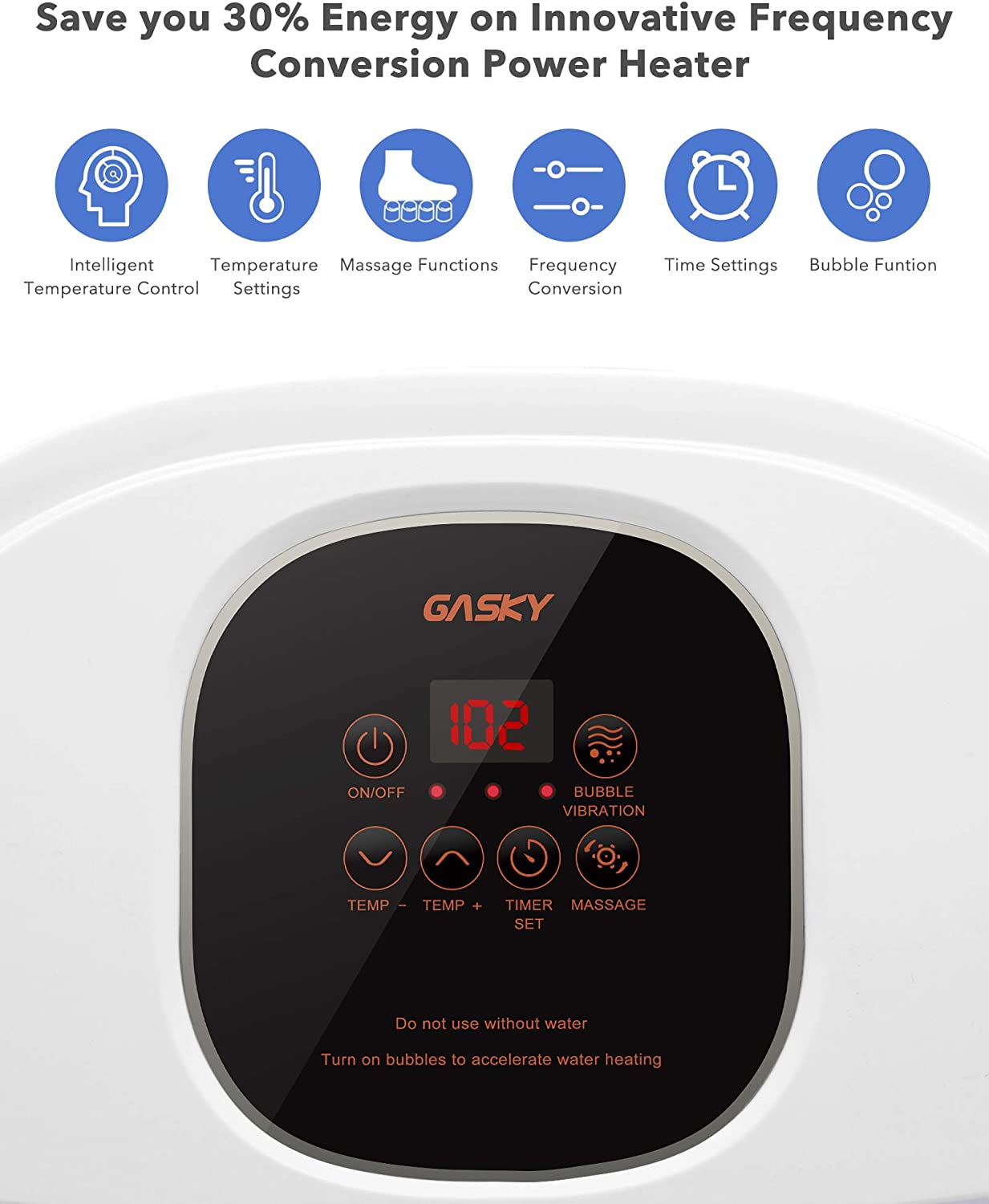 Load image into Gallery viewer, Foot Spa/Bath Massager 6 in 1-Heat, Bubbles, Vibration, 6 Motorized Shiatsu Rollers, Frequency Conversion, Time &amp; Temprature Settings, Pedicure Tub Bath for Feet Home Use - NAIPO
