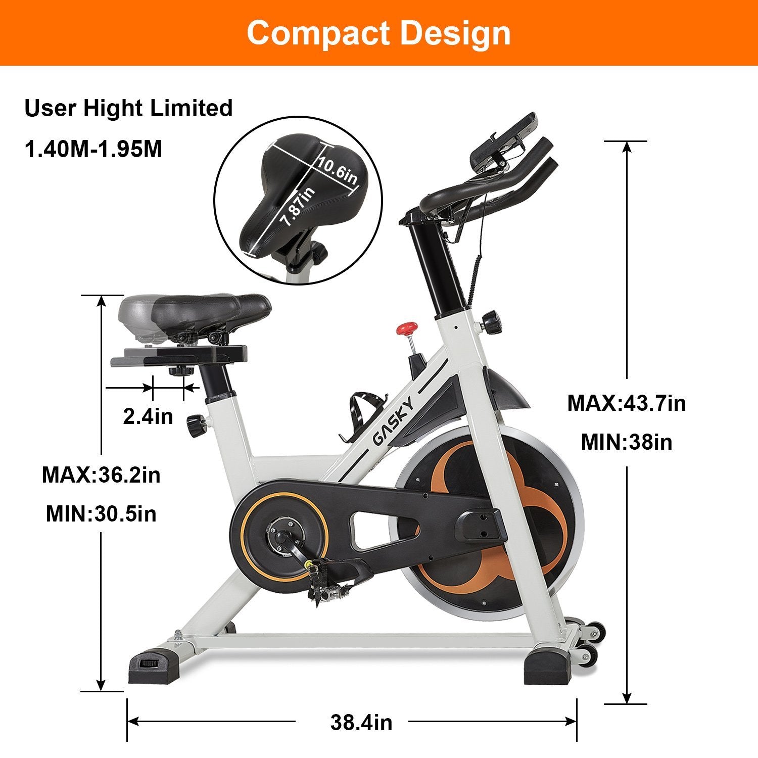 Load image into Gallery viewer, GASKY Indoor Exercise Bike Stationary Cycling Bike with LCD Monitor Tablet Holder, Comfortable Seat Cushion for Home Gym Office Use - NAIPO
