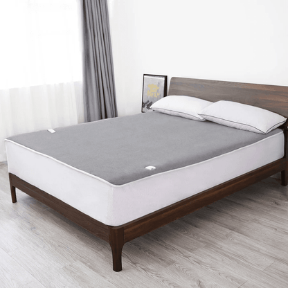 Heated Mattress Pad Underblanket Dual Controller for 2 Users Soft Flannel 10 Heating Levels & 9 Timer Settings Fast Heating, Queen - NAIPO