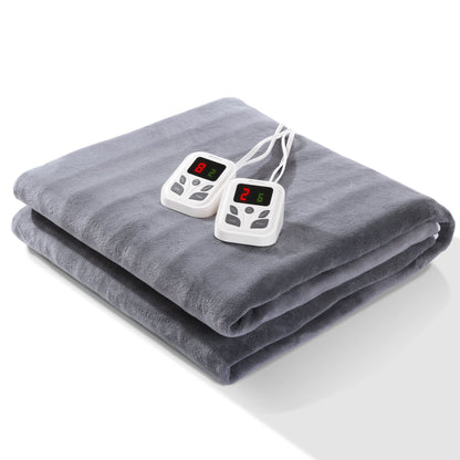 Heated Mattress Pad Underblanket Dual Controller for 2 Users Soft Flannel 10 Heating Levels & 9 Timer Settings Fast Heating,Queen - NAIPO