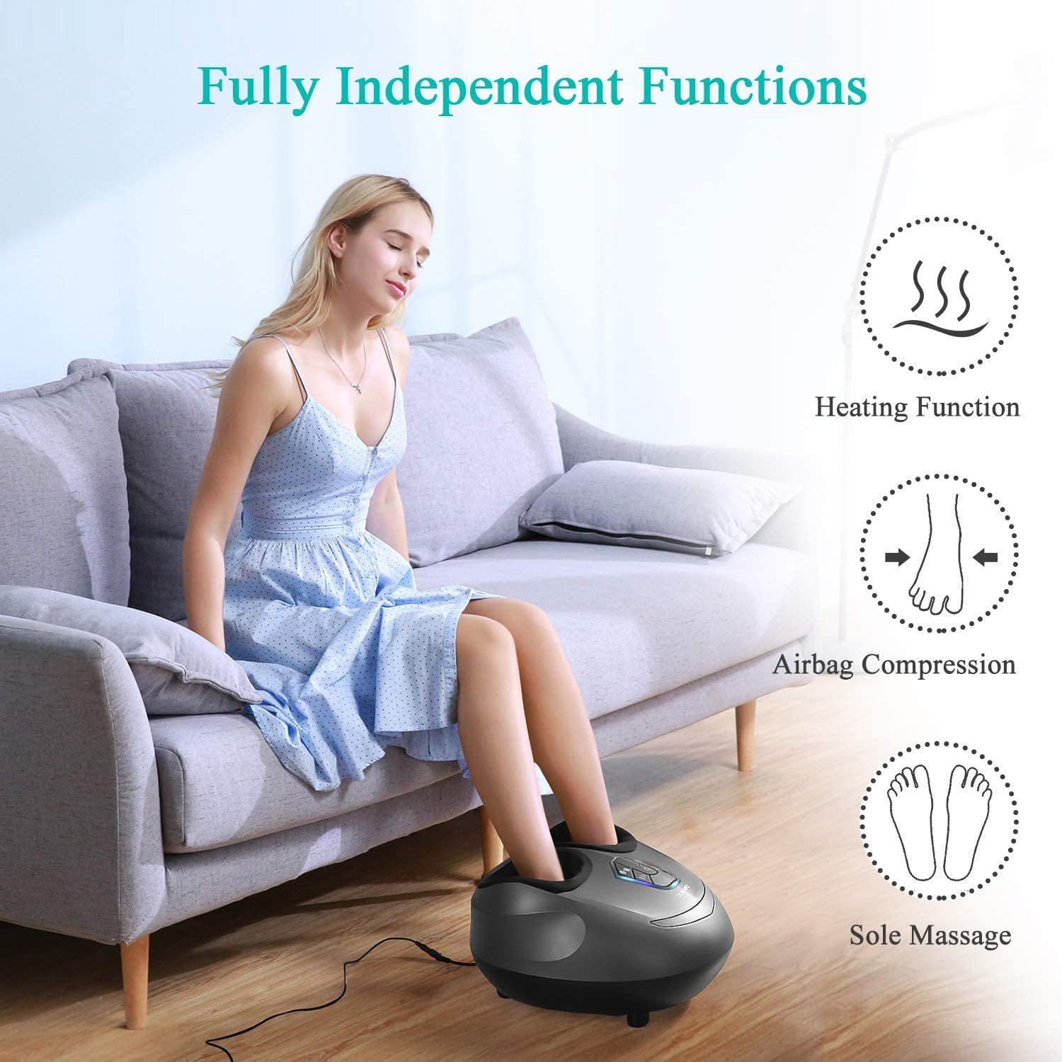 Load image into Gallery viewer, MARNUR Foot Massager With Heat and Airbag Massage - NAIPO
