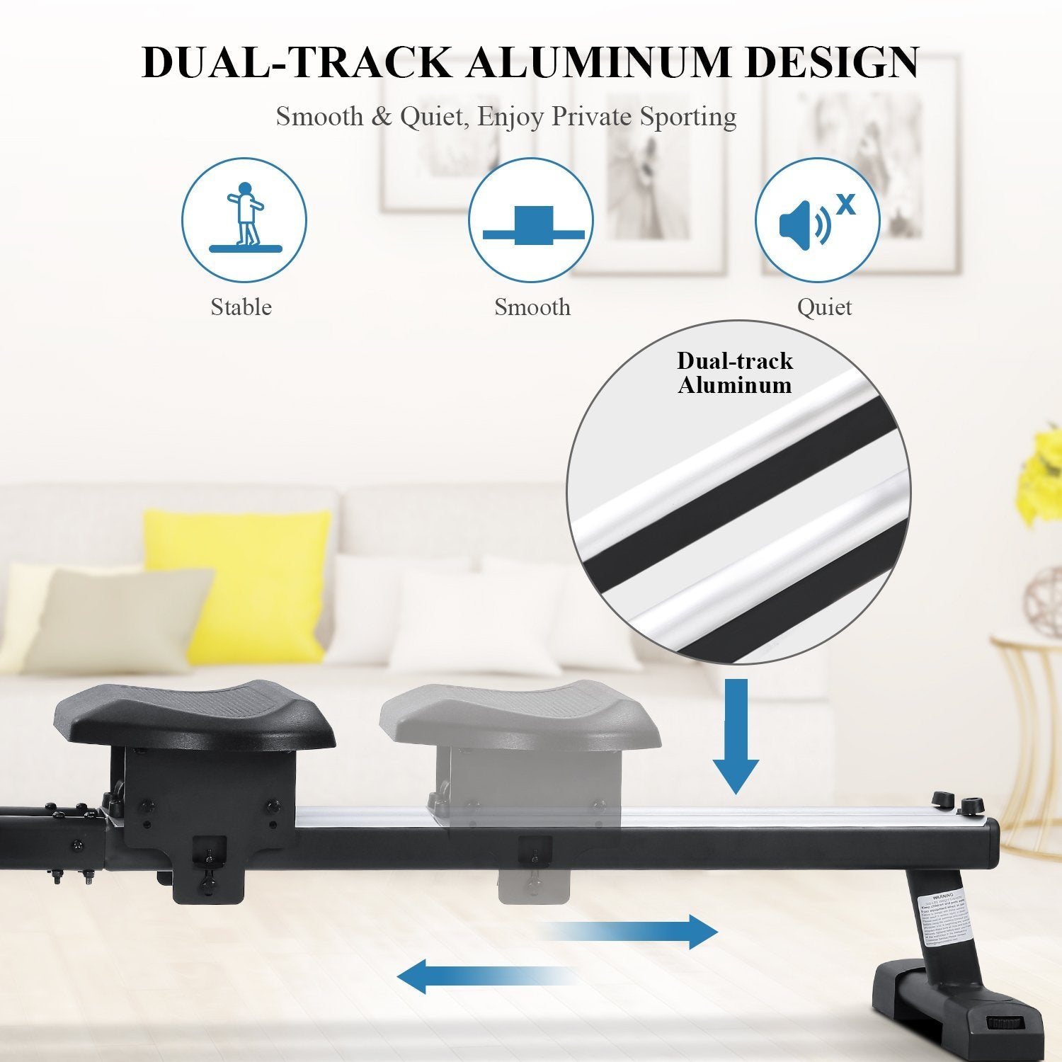 Load image into Gallery viewer, Marnur Water Rowing Machine for Home Use, Portable Double Track Water Resistance - NAIPO
