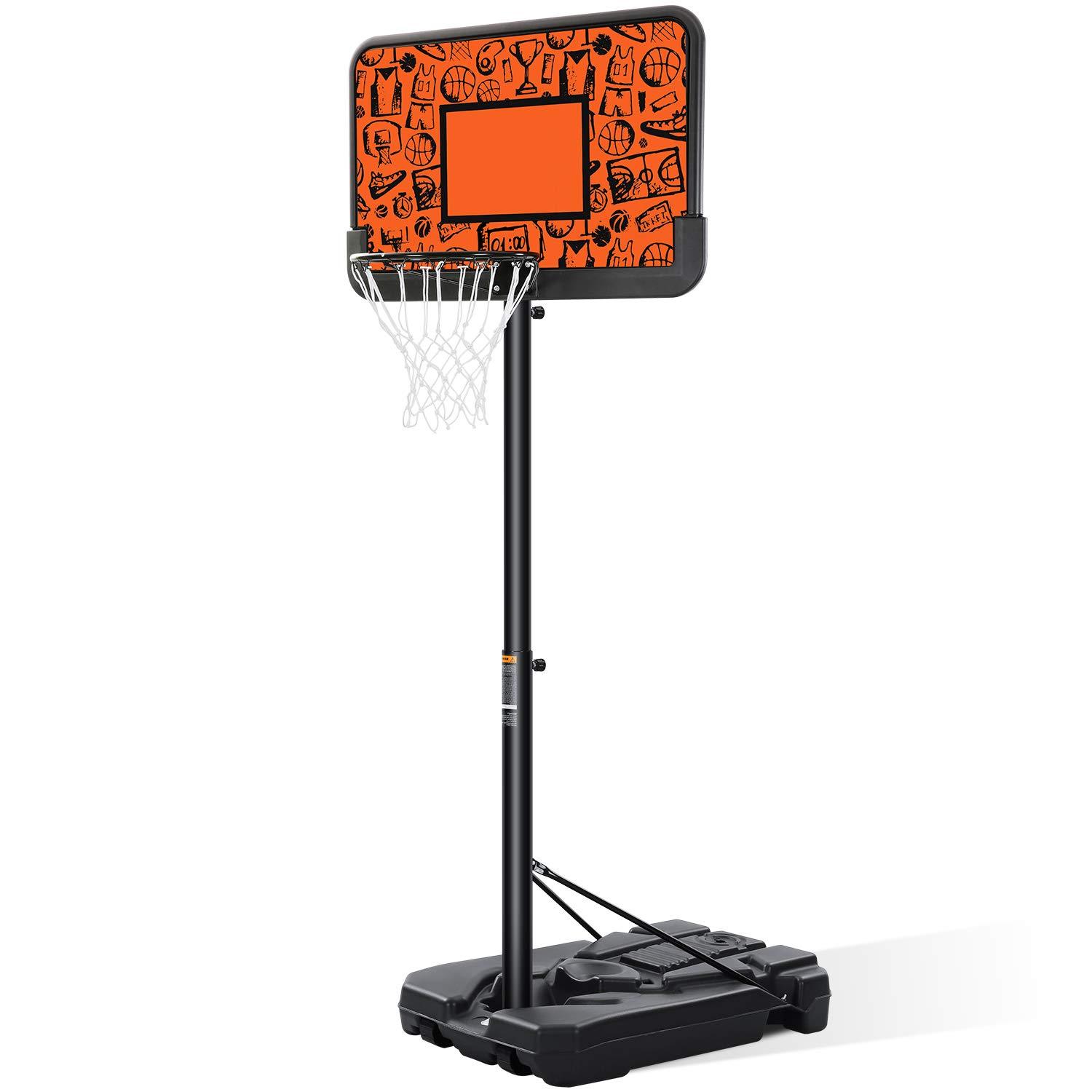 Load image into Gallery viewer, MaxKare Basketball Hoop Goal Portable Basketball System Set Stand Adjustable Height Poolside Outdoor Indoor for Kid Adult Pool W Aluminum Alloy Anti-Rust Large Backboard - NAIPO
