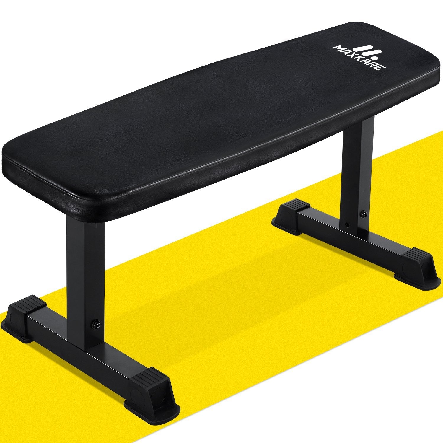 Load image into Gallery viewer, MaxKare Flat Weight Bench 500 LBS Capacity 42x18.5x19&quot;Workout Exercise Fitness Bench Thick Backrest Cushion for Home Gym Strength Training - NAIPO
