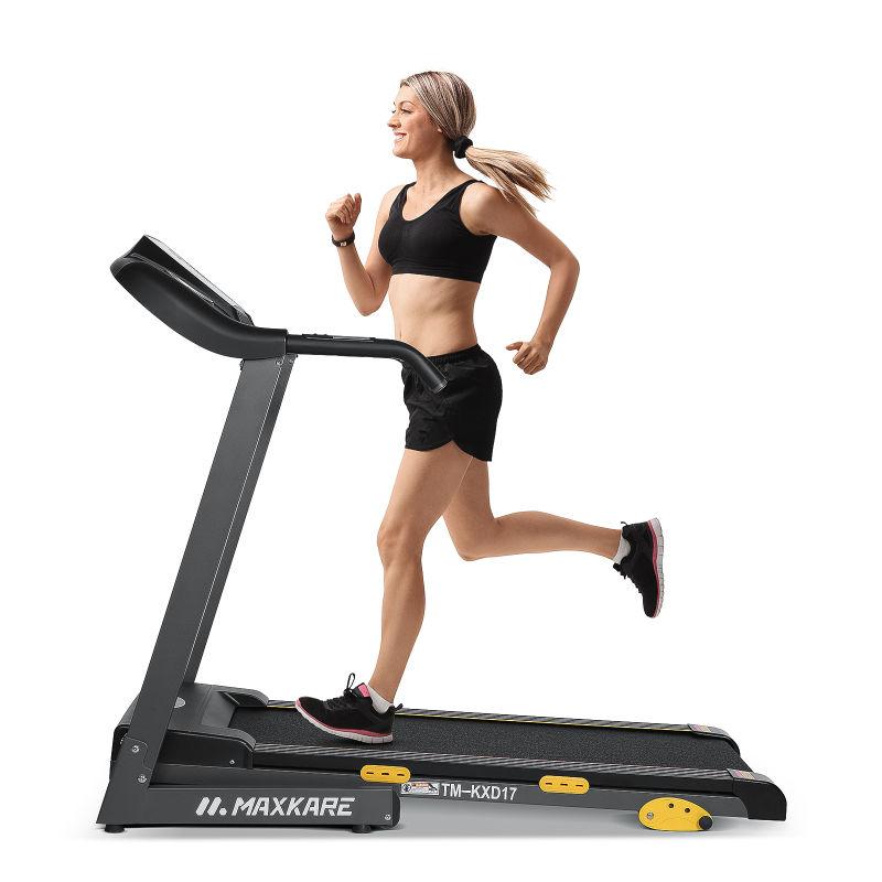 Load image into Gallery viewer, MaxKare Folding Treadmill Electric Motorized Running Machine 17&#39;&#39; Wide Tread Belt w/Incline LCD Display and Cup Holder Easy Assembly with 15 Preset Programs Perfect for Home Use - NAIPO
