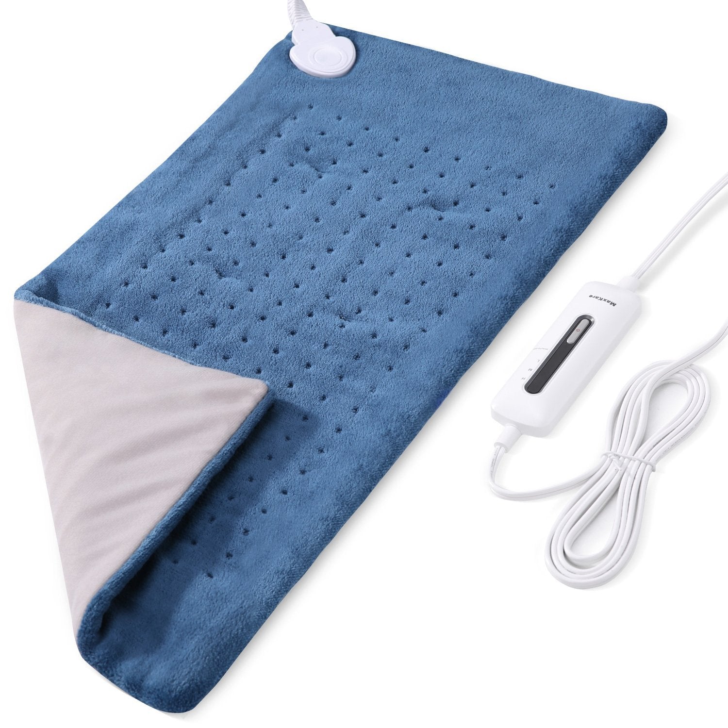 Load image into Gallery viewer, MaxKare Heating Pad for Back Pain, Neck and Shoulders and Cramps, Large 12&quot; x 24&quot; Size Ultra-Soft and 3 Heat Settings with Auto Shut Off, Moist &amp; Dry Heat Options and Fast Heating - NAIPO
