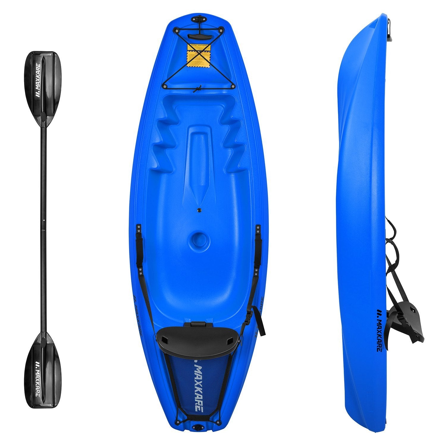 Load image into Gallery viewer, MaxKare Kids Kayak with Paddle &amp; Seat Youth Kayak Sit-On-Top Kayak Foldable 6ft Kayak with Cup Holders Front &amp; Rear Storage Hatches for Ages Years 5 and Up Capacity 121 lbs Blue - NAIPO
