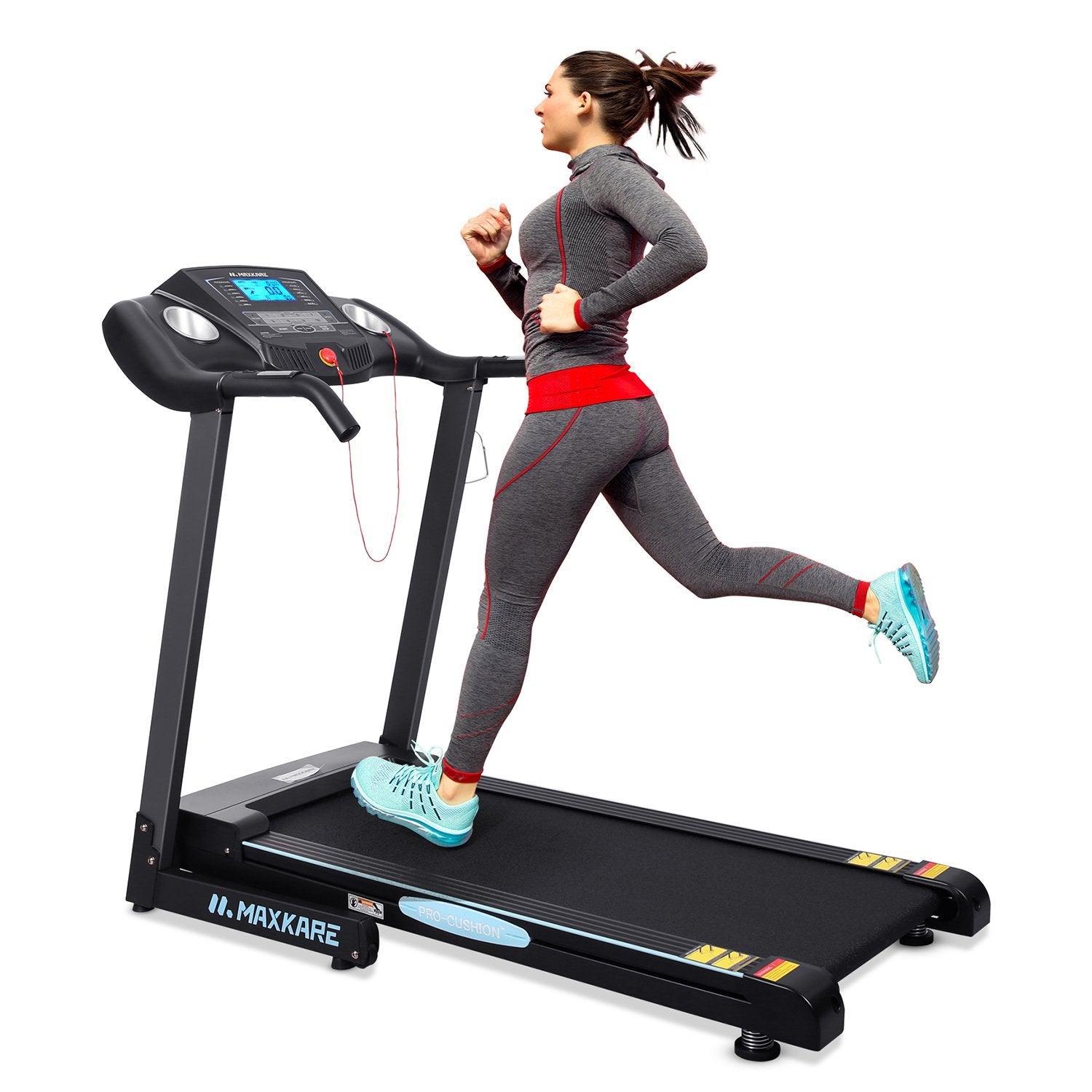 Load image into Gallery viewer, MaxKare Treadmill with 12% Auto Incline Folding Treadmill Running Machine 2.5 HP Power 8.5 MPH Speed with 15 Preset LCD Display for Home Use - NAIPO
