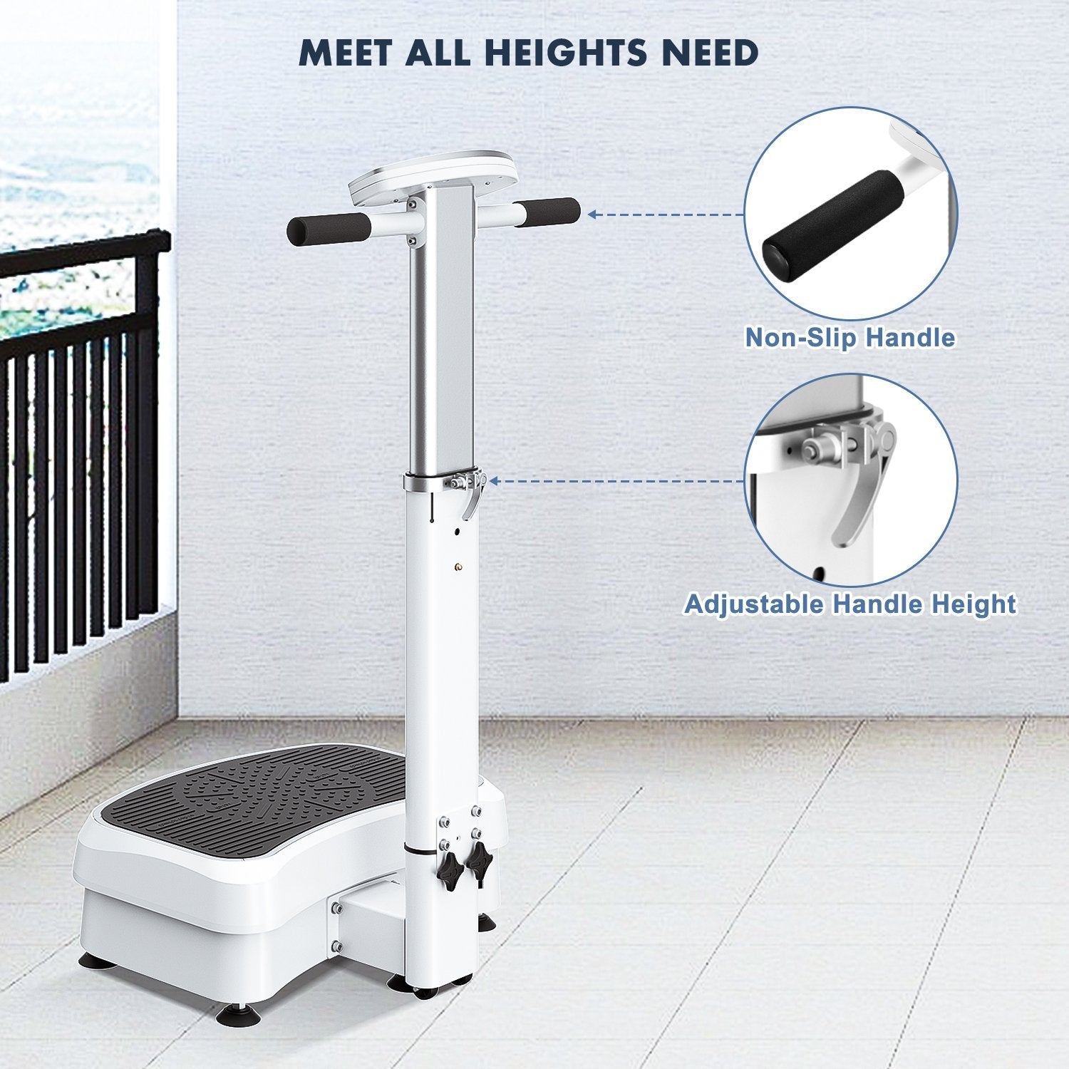 Load image into Gallery viewer, MaxKare Vibration Plate Exercise Machine Vibration Platform Machine with Adjustable Handle 2 Motor &amp; Loop Bands for Weight Loss,Toning &amp; Fitness Indoor/Outdoor Exercise Workout - NAIPO
