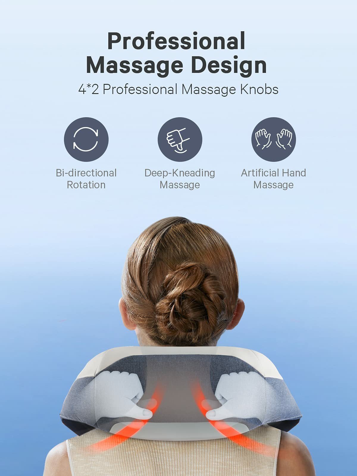 Load image into Gallery viewer, Naipo Cordless Rechargeable Back Massager Shiatsu Neck Shoulder Massager - NAIPO
