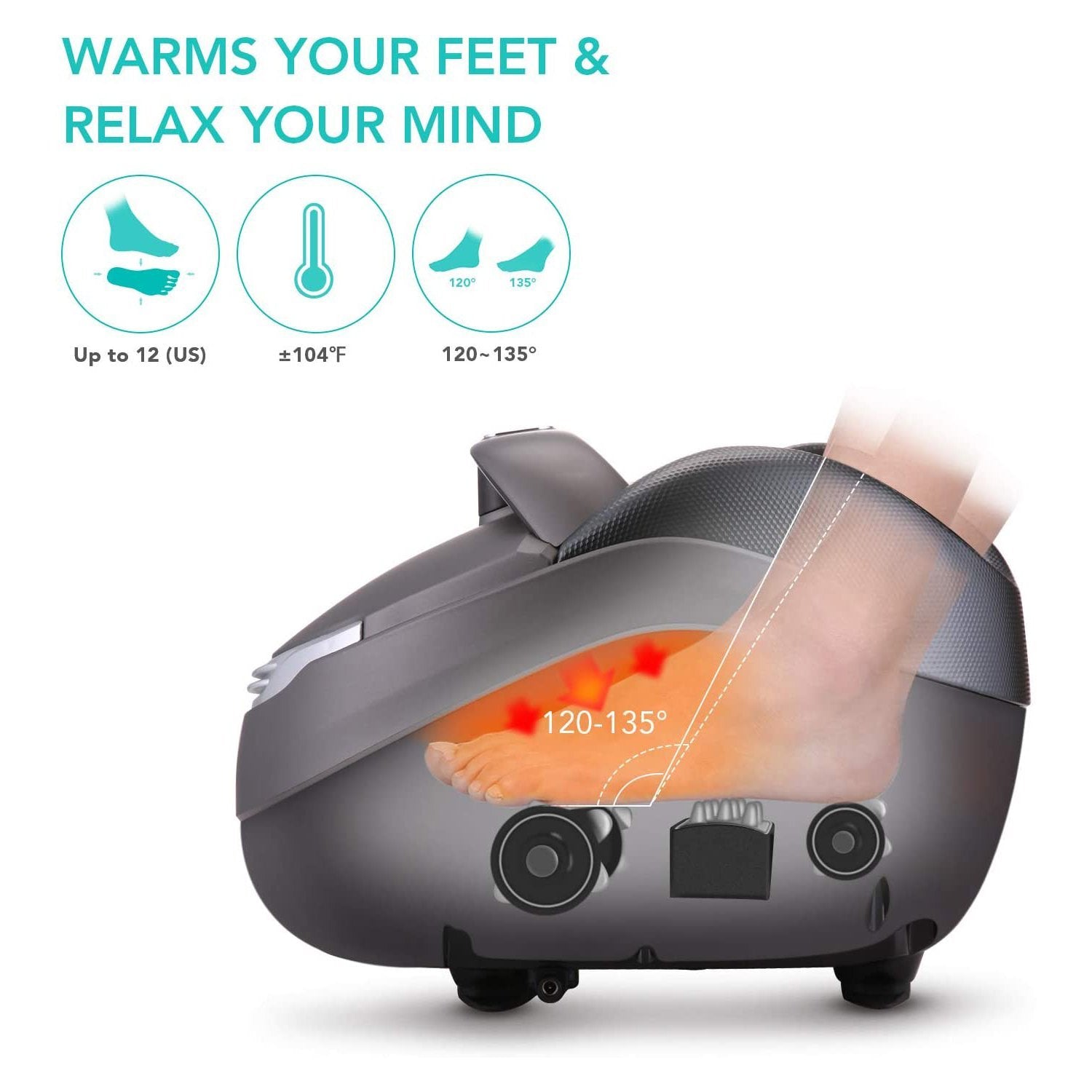 Load image into Gallery viewer, Naipo Foot Massager Shiatsu Foot Massage Machine Luxury Feet Massager Deep Kneading Massage with Tapping, Rolling, Air Compression, Heat and Adjustable Intensity Scraping for Plantar Fasciitis - NAIPO
