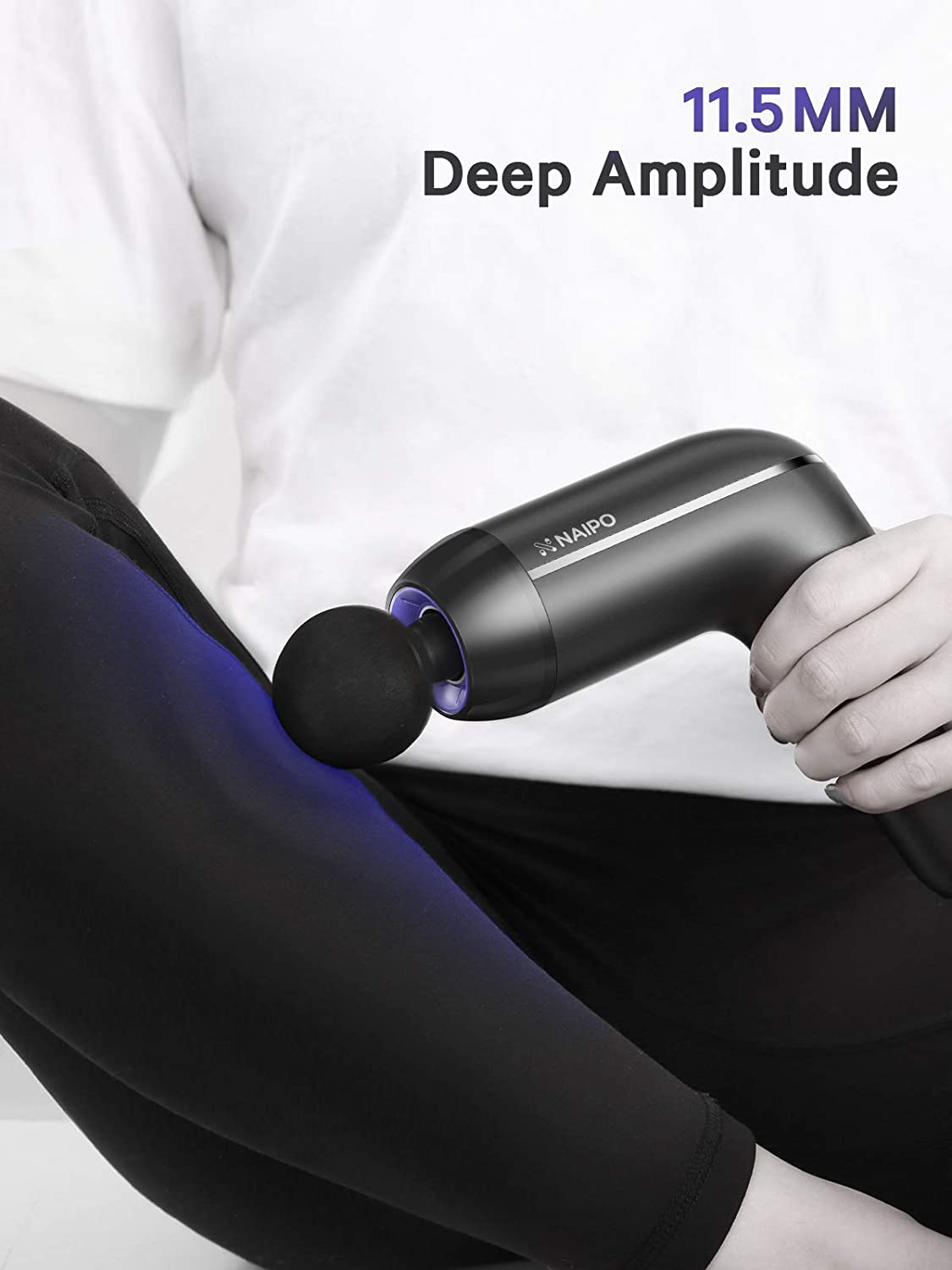 Load image into Gallery viewer, Naipo Massage Gun for Athletes, Deep Tissue Handheld Massage Professional Percussion Body Muscle Massage Gun for Pain Relief Relaxation with 5 Massage Heads Cordless Quiet Portable Carrying Case - NAIPO
