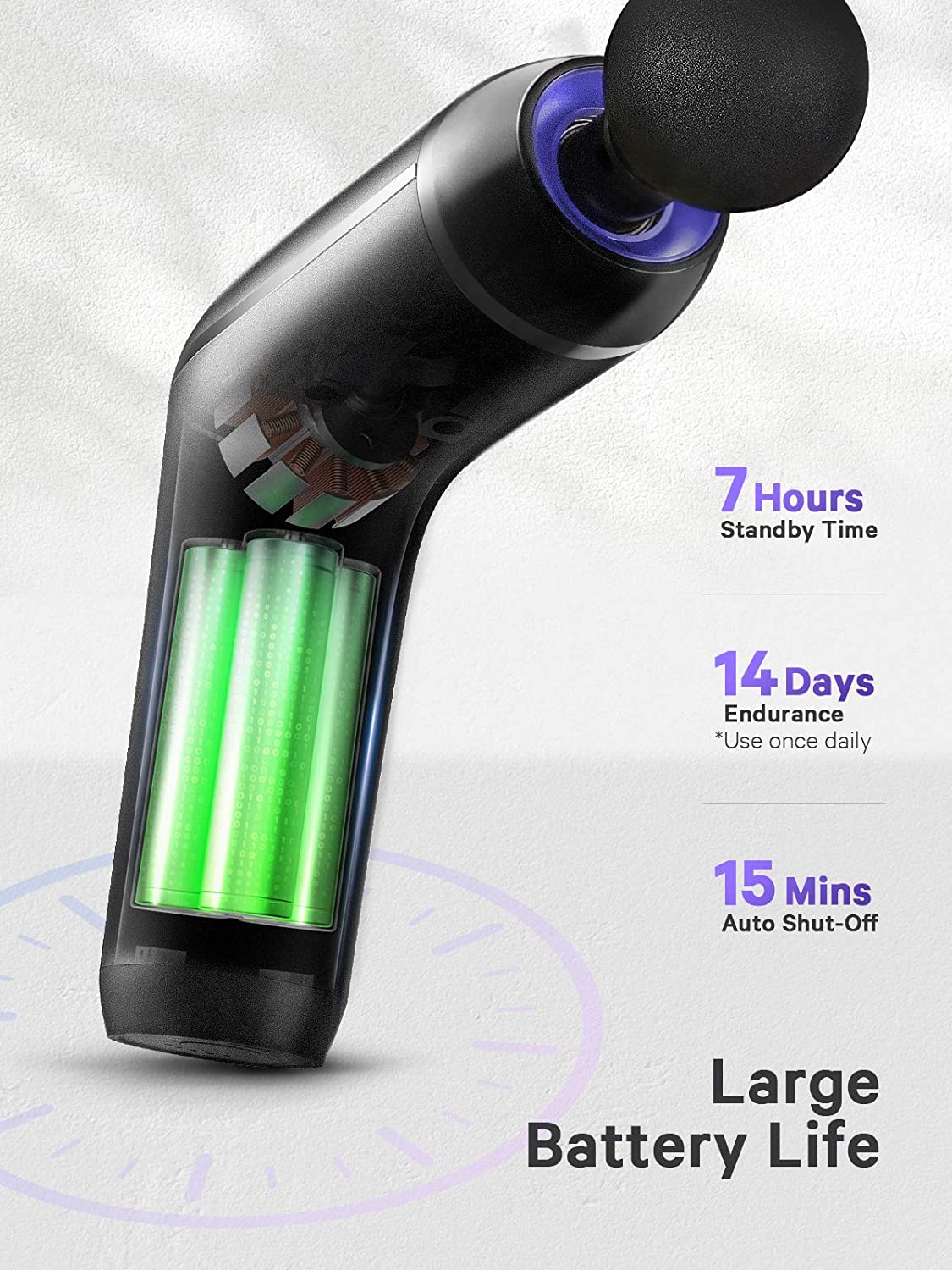 Load image into Gallery viewer, Naipo Massage Gun for Athletes, Deep Tissue Handheld Massage Professional Percussion Body Muscle Massage Gun for Pain Relief Relaxation with 5 Massage Heads Cordless Quiet Portable Carrying Case - NAIPO
