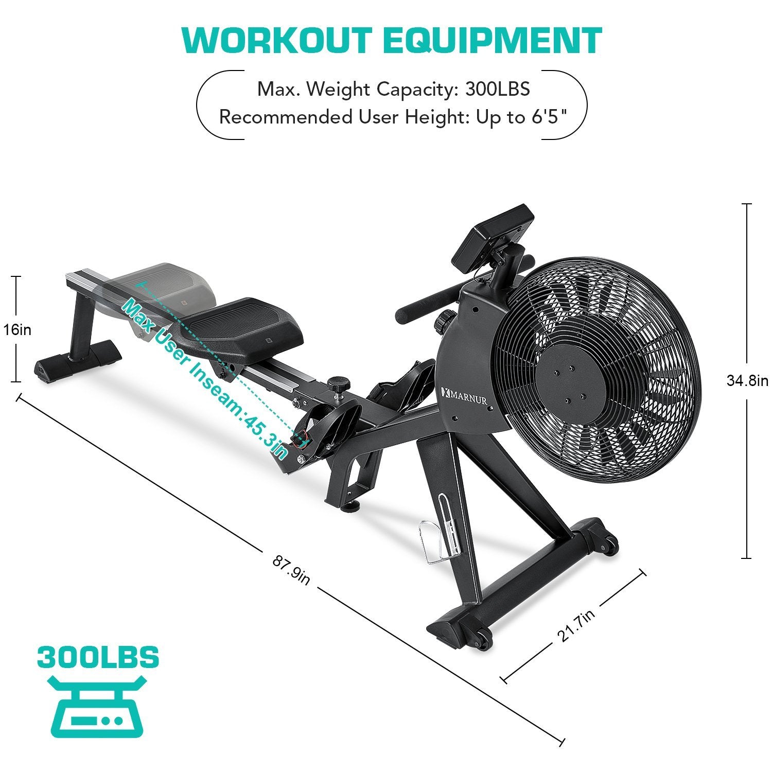 Load image into Gallery viewer, Rowing Machines Magnetic &amp; Air Rower Machine with 16-Level Tension Resistance - NAIPO
