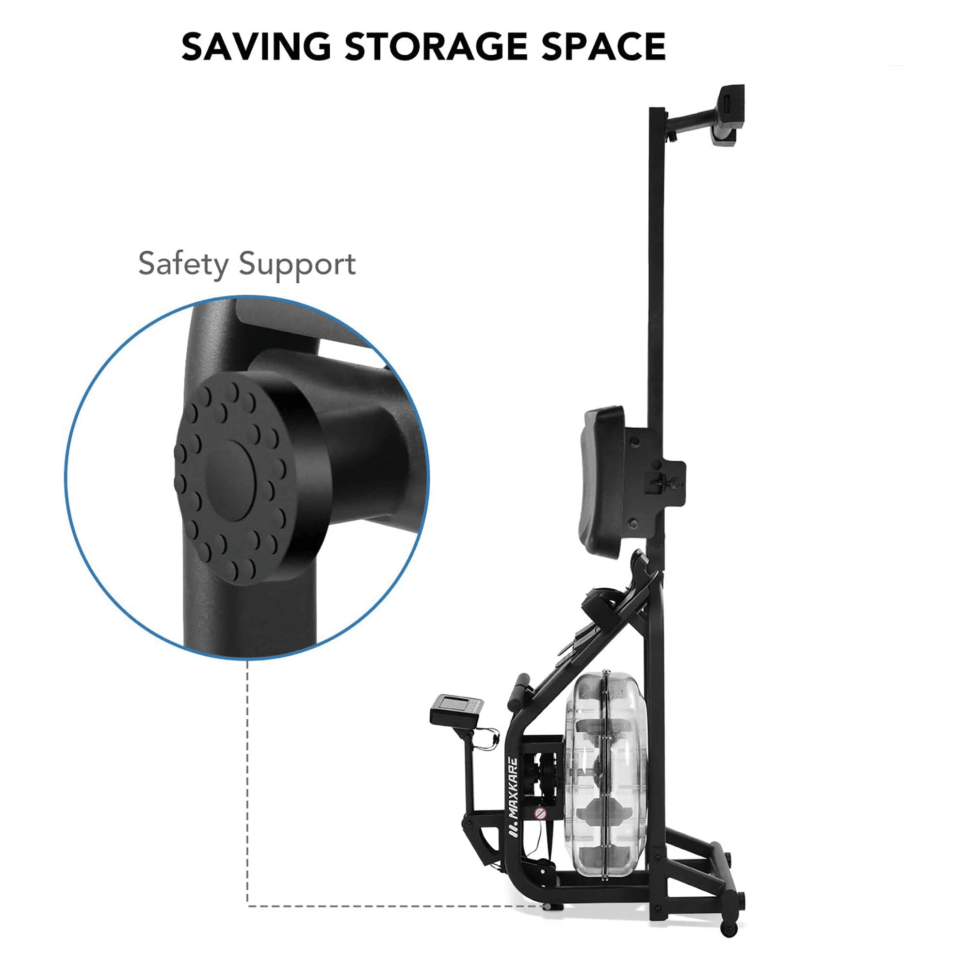 Maxkare water rowing machine water rower with water resistance 2025
